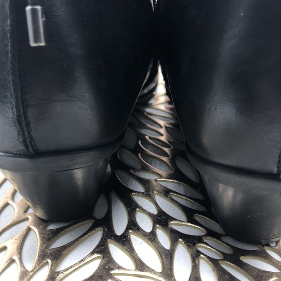 Aetrex Comfort Insole Leather Upper Black Side Zip Booties Size 6W - Picture 6 of 9